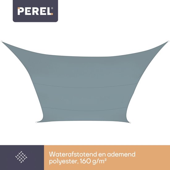 Perel-Sonnenschutzvlies, wasserabweisend, 4 x 3 m, 160 g/m², Polyester, rechteckig, hellgrau