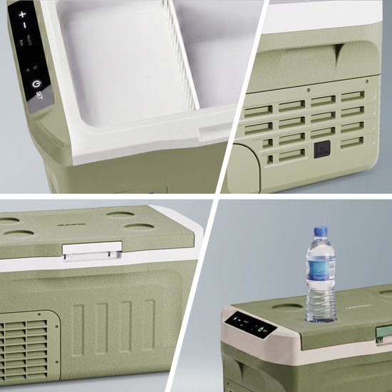 Auronic Electric Cool Box - Kompressor - 21L - 12V und 240 Volt - Campingkühlschrank - Frigobox Auto - Grün