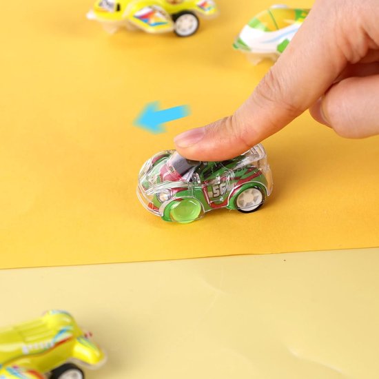 Partizzle 50x Spielzeugautos - Pull Back Cars - Selbstfahrendes Auto - Spielzeugauto Geschenke zum Verschenken - Grabbelton Leckere Geschenke für Kinder & Kleinkinder - Jungen - 5cm
