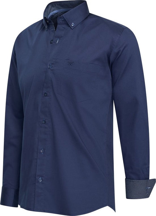 Cappuccino Italia - Herren Stretch Hemd Ancona - Blau - Größe XL