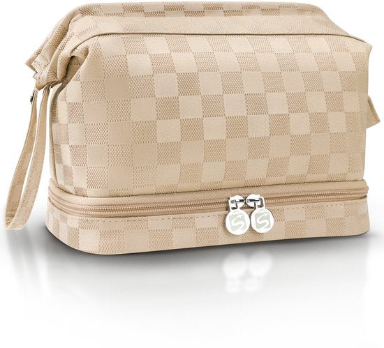 Skycases Travel Essentials - Kulturtasche und Make-up-Organizer - wasserdicht und kompakt - geeignet für Reisen und den täglichen Gebrauch - Unisex - Gold