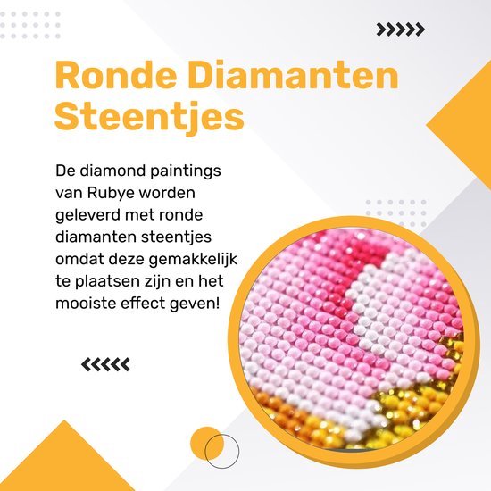 Rubye® Diamantmalerei Erwachsene - Diamantmalerei Kinder - Diamantmalerei Komplettpaket - Landhaus - 40x50cm