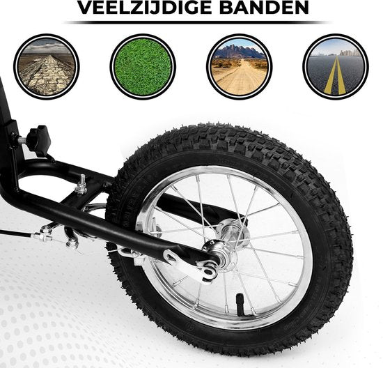 Outbee Fahrradanhänger für Kinder - 2 in 1 Fahrradanhänger und Kinderwagen - Kinderfahrradanhänger - Kinderbuggy - 3 Räder - mit Flagge