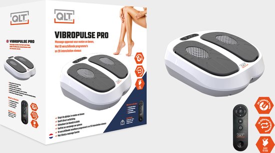 QLT VibroPulse Pro Bein- und Fußmassagegerät - 10 Programme - 20 Geschwindigkeiten