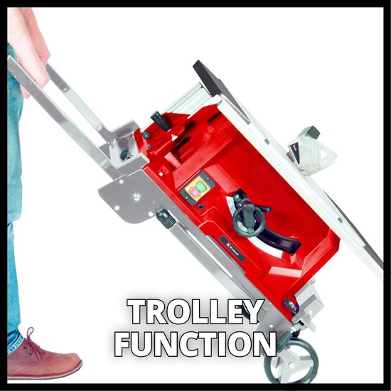 Einhell Elektrische Tischsäge TE-TS 250 UF – 2000 W – Ø 250 mm – Zusammenklappbares Untergestell mit Rollfunktion – Inkl. Sägeblatt mit 48 Zähnen