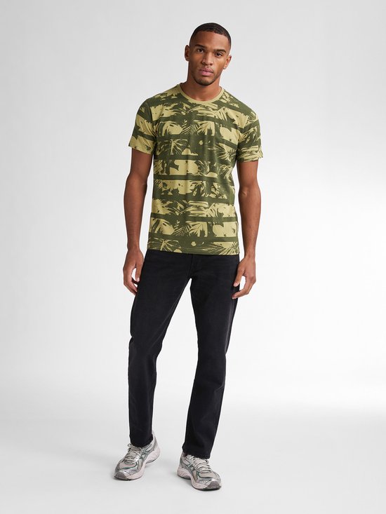 Petrol Industries – Herren-T-Shirt „Harbor“ mit Allover-Print – Grün – Größe XXXL