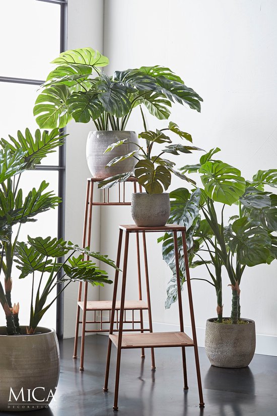 Mica Decorations Monstera Künstliche Pflanze - H100 x Ø75 cm - Grün