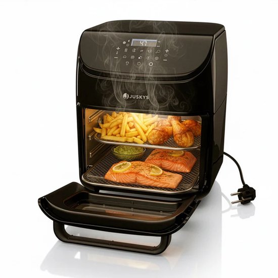 Airfryer / Heißluftfritteuse - 12L - Inkl. 10 Programme - Schwarz
