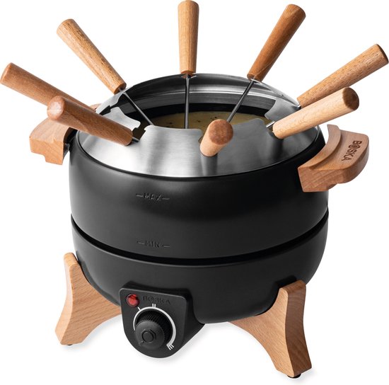 Boska Elektrisches Fondue-Set Party - 2.3L - Für Käsefondue, Schokoladenfondue, Hotpot und Boullionfondue - Fondue-Set elektrisch - Mit Temperaturregler