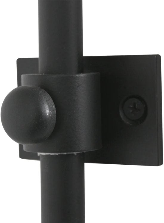 Steinhauer Bogen-Wandleuchte Sparkled Light - Drehbar & ausziehbar - E27 - 145 cm - Schwarz