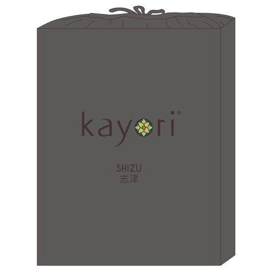 Kayori Shizu Splittopper Spannbetttuch Jersey - 180x200-220cm - Matratzenstärke 12 cm - Bio-Baumwolle - Anthrazit