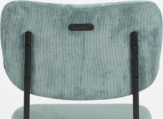 Zuiver Benson Barhocker Rückenlehne 64,5 cm Grau/Blau - 2er Set