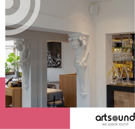 Artsound UNI20, 2er-Set Passivlautsprecher, 2-Wege-HiFi-Lautsprecher, 10-40 Watt, Wandhalterung mit Kugelgelenk, geeignet für Räume bis 20 m² wie Flur, Küche, WC, Farbe: weiß