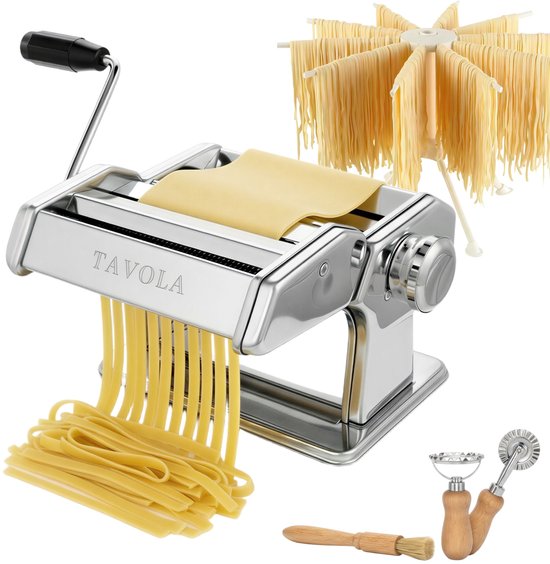 Tavola – Nudelmaschine + Nudeltrockengestell – Nudelmaschine – Nudeln herstellen – Ravioli herstellen – Edelstahl – Einweihungsgeschenk