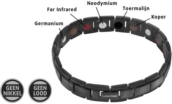 Lucovitaal Yinmagnetic Magnetarmband Schwarz
