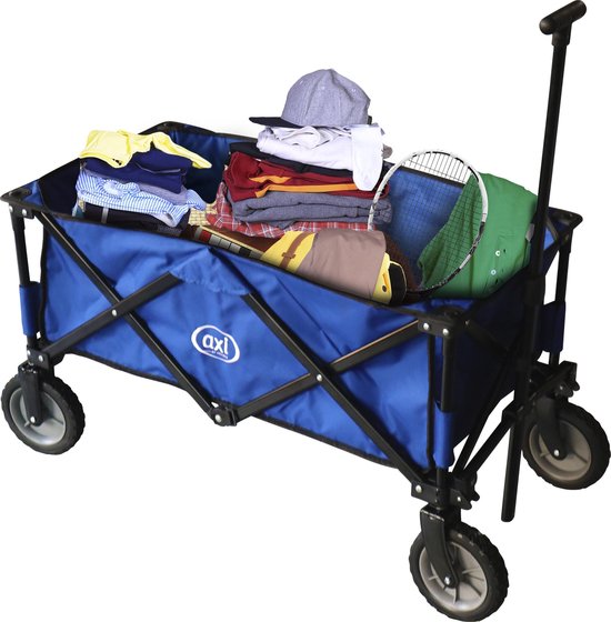 AXI AB110 Faltbarer Bollerwagen in Blau - Bollerwagen - Inklusive praktischer Tragetasche - Metall