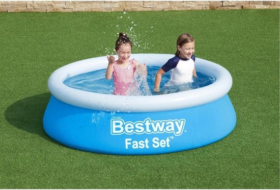 Bestway Kinderpool - Ø 183 cm - Modell 57392 - Aufblasbarer Rand
