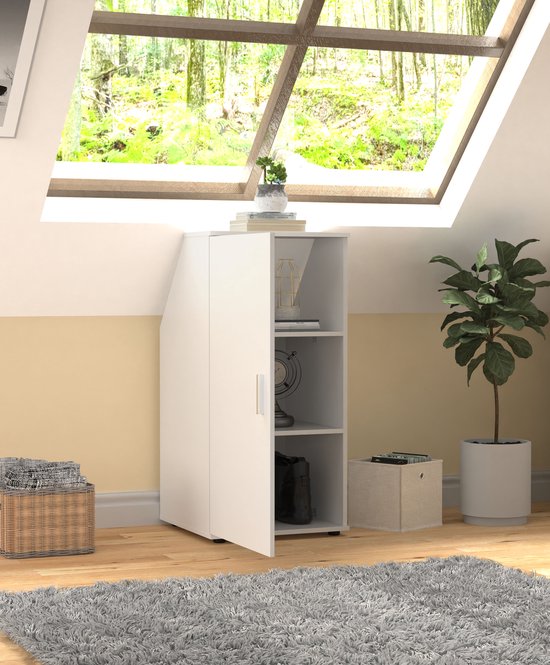 Schrank Schrägwand Dachgeschoss Schlafzimmer - Stauschrank geeignet für schräge Wände - Schrank unter Dachgaube