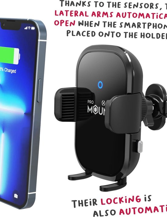 Celly MOUNTCHARGE15 Kabellose Telefonhalterung 15W BK