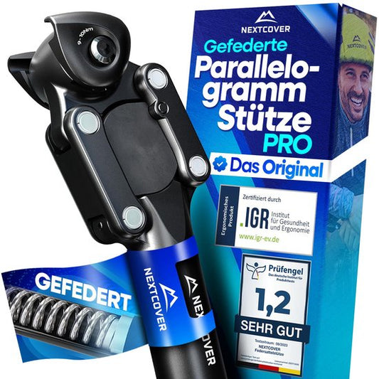 Nextcover Federsattelstütze Parallelogramm mit Comfort-Spring Technologie - einstellbar - Ø 30,9 mm - stoßdämpfende Fahrradsattelstütze