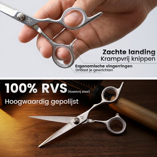 ProTrue Friseurset - 12-teiliges Haarscheren-Set - Friseurschere - Ausdünnungsschere - Coupe-Schere