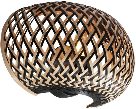 Anne Lighting – Wandleuchte – MAZE – natur – Bambus – Nachttischlampe – E27 – 4400BE