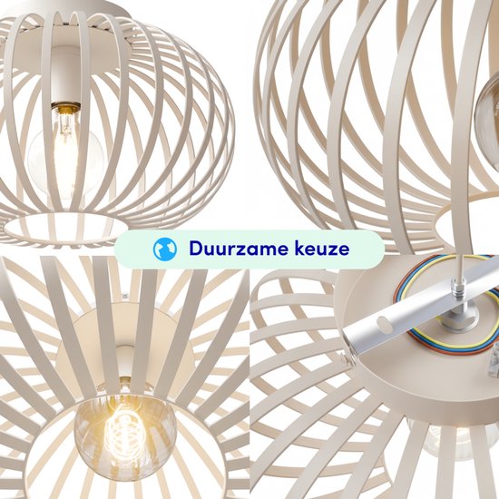 Nolt Deckenleuchte Beige - Deckenleuchte E27 Lampe - Industrial - Taupe - ⌀ 40cm