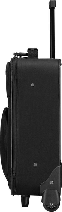 Juskys Trolley-Reisekoffer-Set / Kofferset Athen - 5-teilig - Schwarz