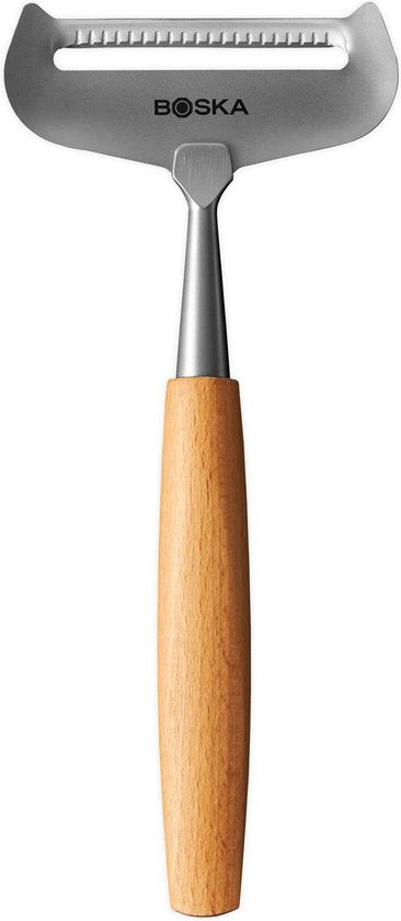 Boska Käseschneider Soft Amigo - Käseschneider für Weichkäse - Edelstahl - Buchenholz - Anti-Stick
