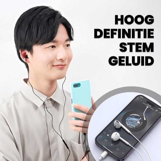 Golden Sound kabelgebundene Ohrstöpsel - Ohrstöpsel mit Kabel und Mikrofon - USB-C-Anschluss - Schwarz