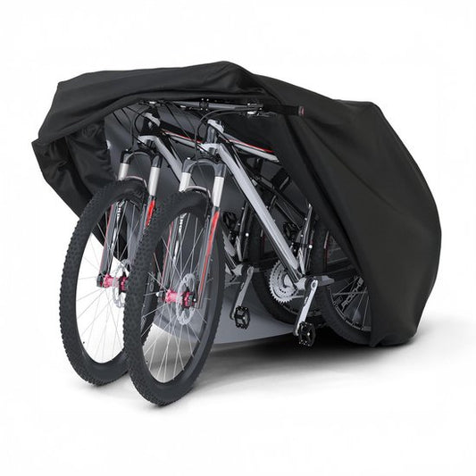 Fahrradhülle für 1 bis 2 Fahrräder - 100% wasserdicht - Fahrrad - Schutzhüllen - Regenhülle - Hülle - Schwarz - Extra stark - Luft