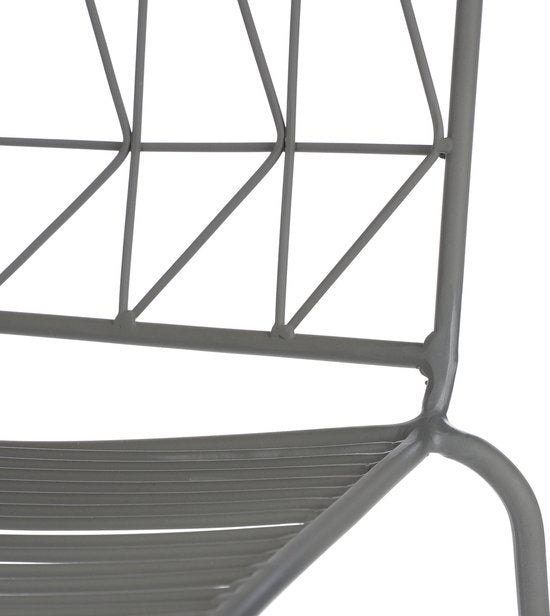 Mica Decorations Bueno Barhocker für draußen - L53 x B55 x H108 cm - Grau