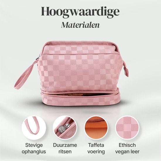 Skycases Travel Essentials - Kulturtasche und Make-up-Organizer - wasserdicht und kompakt - geeignet für Reisen und den täglichen Gebrauch - Unisex - Pink