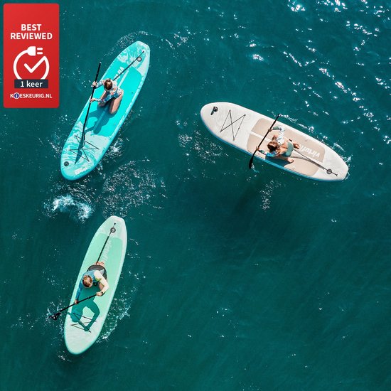 VirtuFit Ocean aufblasbares SUP-Board 275 cm – max. 150 kg – Komplettset – inklusive Pumpe, Paddel, Tragetasche, Zubehör & GoPro-Halterung – Stand-Up-Paddle-Board – Orange