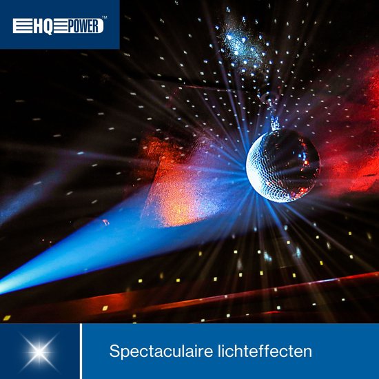 HQ-Power Disco Spiegelkugel Ø 20 cm, spektakuläre Lichteffekte für Partys, sicheres Aufhängesystem und facettiertes Glas, Tanzflächenzubehör für Disco und mehr