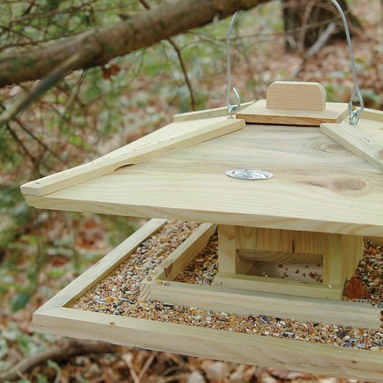 Esschert Design Vogelfutterhaus - Grün - 21 cm x 38,5 cm x 21 cm