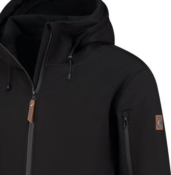 Travelin' Jack Sverre Men - Softshell-Jacke für Männer - Fleece-Futter - Schwarz