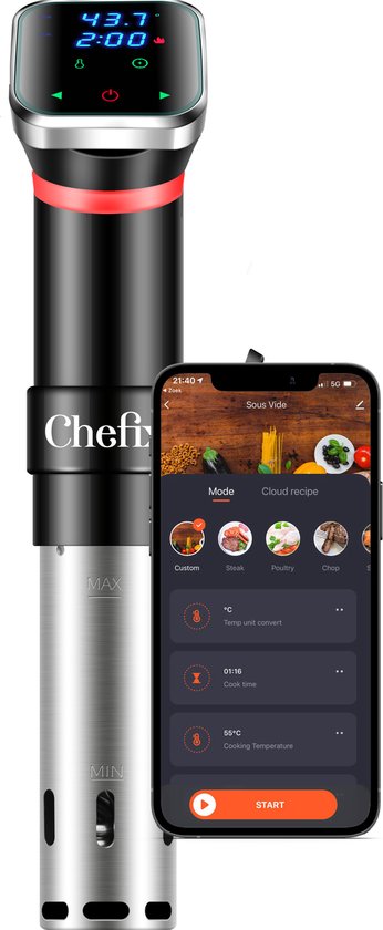 VAIVE Sous Vide Stick - Inklusive Wi-Fi und App - Smarter Slowcooker - Cooking Cooker