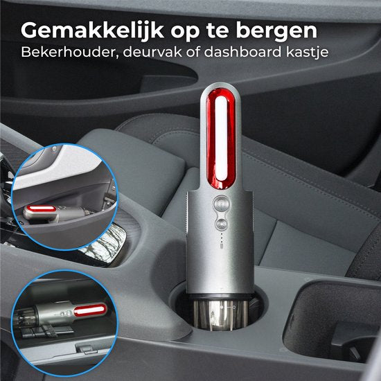 Nuvance - Auto-Staubsauger - 6000Pa - Kabelloser Handstaubsauger - USB Wiederaufladbar - Handstaubsauger - Auto Handstaubsauger - Krümelsauger - Krümelsauger