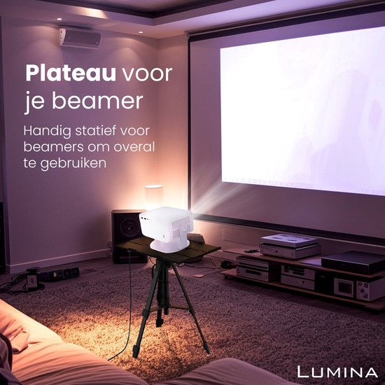 Lumina® Beamer-Stativ - Stabiler Beamer-Ständer - Geeignet für alle Beamer & Laptops