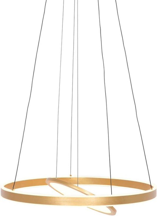 Steinhauer - Pendelleuchte - Ringlux - gold - Glas Metall - Ø 60cm - LED - 3514GO