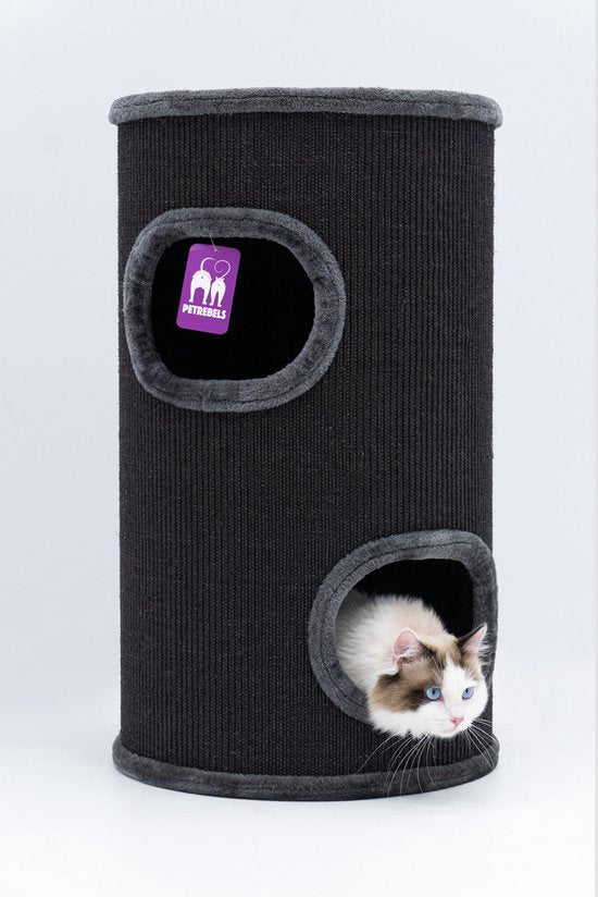 Petrebels Dome 80 Kratztonne für Katzen -Pfeffer - Ø 45 x 80 cm - stabil
