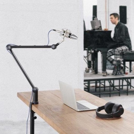 Professioneller Mikrofonarmständer verstellbar für Vlogging Podcasting Broadcasting Gaming
