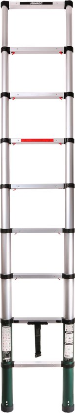 VONROC Professional Teleskopleiter - 2,6m - mit Soft-Close - Sicher & solide