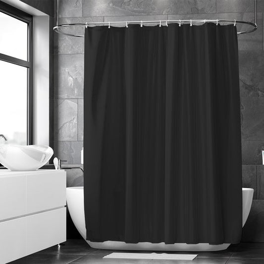 Loti Living Duschvorhang Anti-Schimmel - Schwarz - Ringe inklusive - Wasserdicht - Polyester - Duschvorhang 180x200 cm