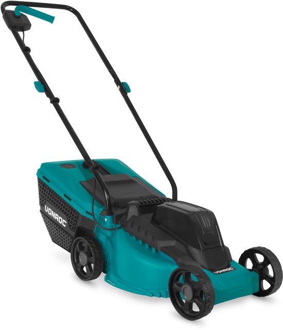 VONROC Accu-Rasenmäher - 20V - 32 cm Schnittbreite - Bürstenloser Motor - Drei einstellbare Schnitthöhen: 30/50/70 mm - Inkl. 30L Auffangbehälter - Ohne Akku und Schnellladegerät - Grün