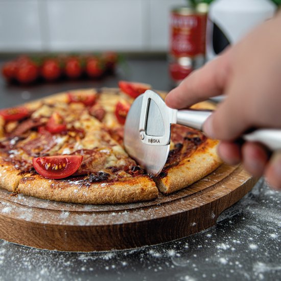 Boska Pizzaschneider Kopenhagen - Spülmaschinenfest - Walze - Wackelt nicht - Rostfreier Stahl