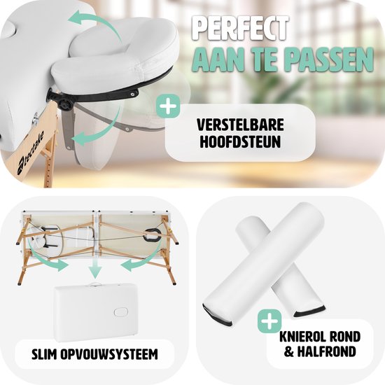 tectake - Massageliege Behandlungsliege - 7,5 cm hohe Matratze + Rollenkissen und Tragetasche - Behandlungsliege - inkl. Aufbewahrungstasche - faltbar
