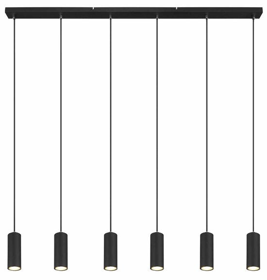 Globo - Hängeleuchte - Robby - schwarz - Metall - große Esstischlampe - GU10 - 57911-6HB