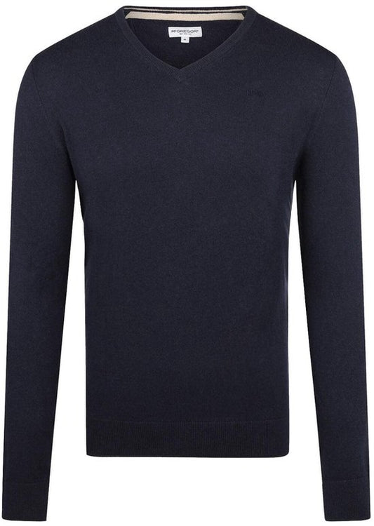 McGregor Pullover V-Ausschnitt Pullover Mm999 1201 01 2100 Marineblau Herren Größe - S